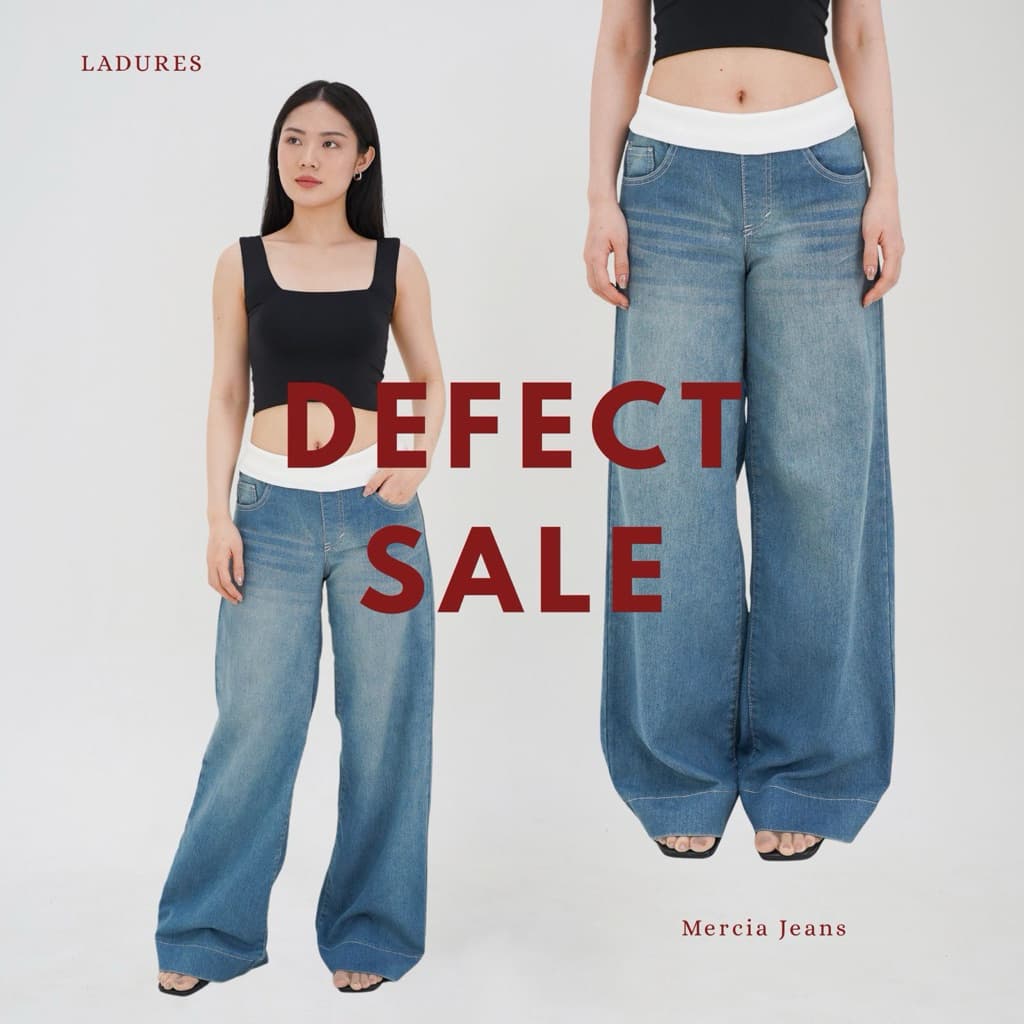 [UNDER 100k] LADURES DEFECT SALE - Mercia Baggy Jeans 1